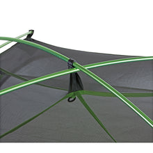 Load image into Gallery viewer, Close up of the poles on the Woods Cascade Lightweight 2-Person 3-Season Tent 