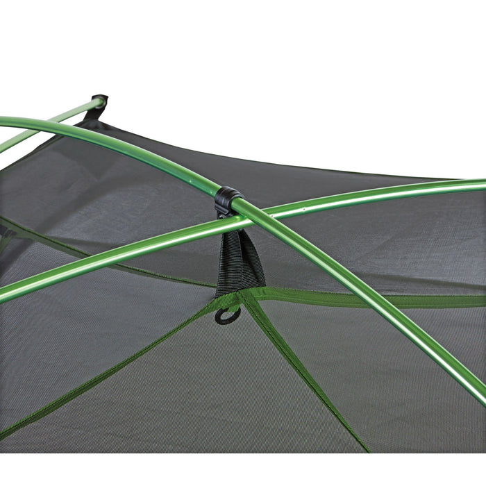 Close up of the poles on the Woods Cascade Lightweight 2-Person 3-Season Tent 
