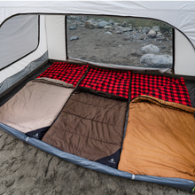 Load image into Gallery viewer, Three Woods Heritage Cotton Flannel Sleeping Bags in Gray, Brown, and Tan