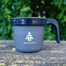 Load image into Gallery viewer, One of two cups included in the Woods Nootka Anodized 5-piece Camping Cook Set