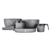 Load image into Gallery viewer, Woods Nootka Anodized 5-piece Camping Cook Set