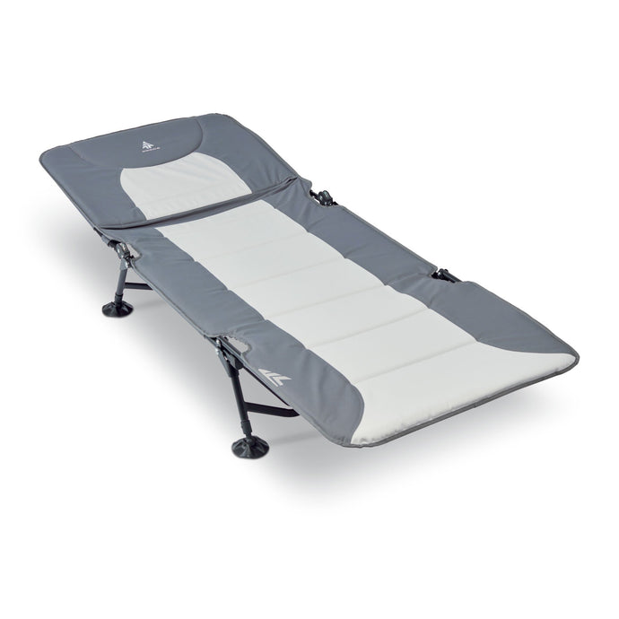 Woods Portable Quick Set-Up Adjustable 2-in-1 Camping Cot in Gray