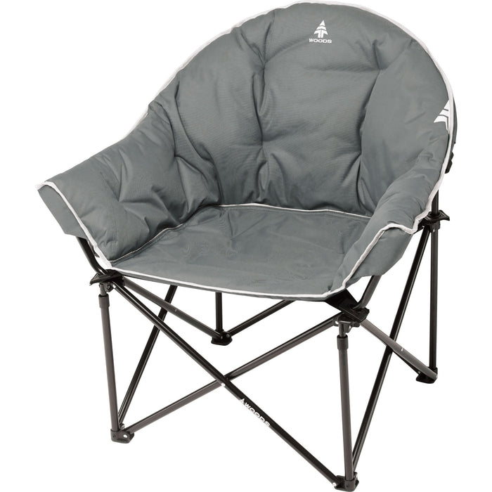 Woods Strathcona Fully Padded Folding Camping Bucket Chair in Gray